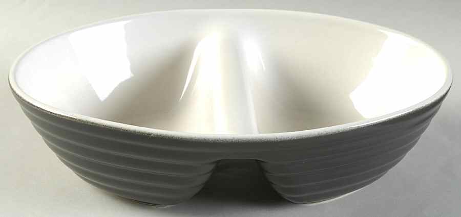 Mystic 10" Oval Divided Vegetable Bowl by Pfaltzgraff-1