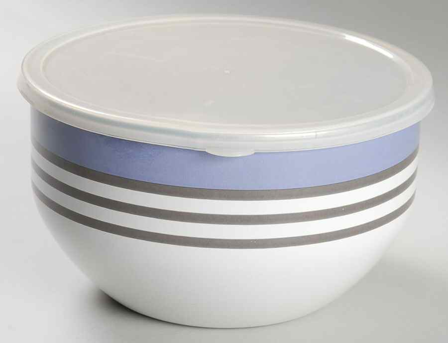 Mystic 7 3/4" Metal Bowl W/Plastic Lid by Pfaltzgraff-1