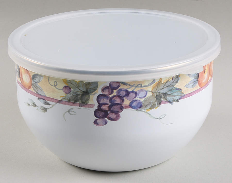 Orchard 7" Metal Bowl & Plastic Lid by Pfaltzgraff-1
