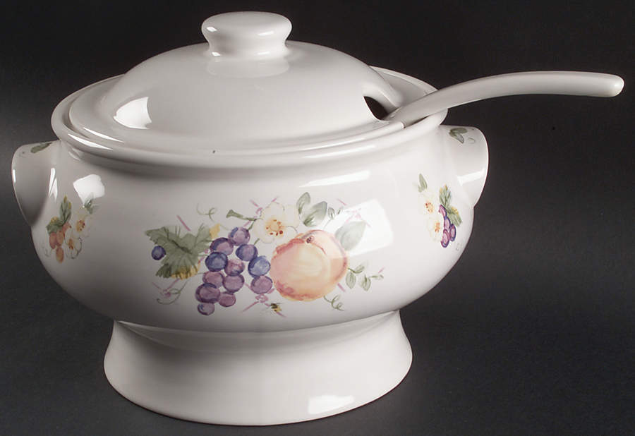 Orchard Tureen & Lid w/Ladle by Pfaltzgraff-1