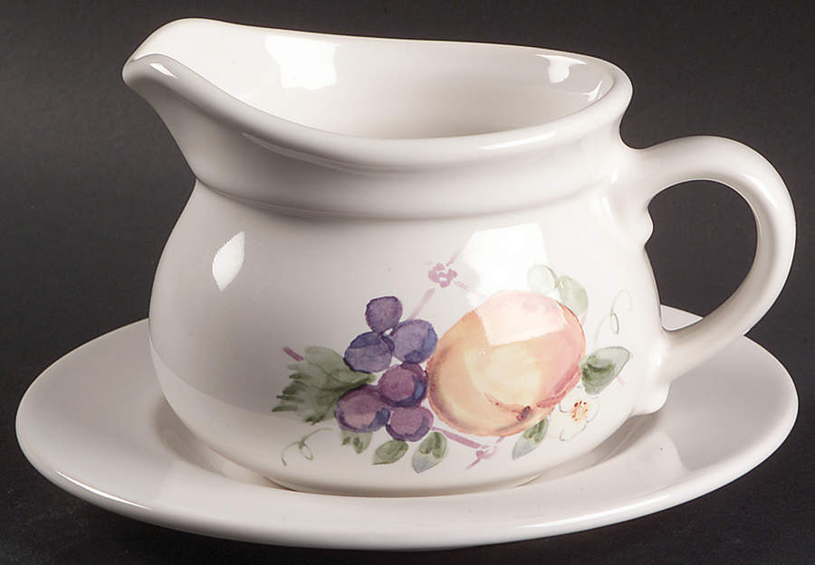 Orchard Gravy Boat & Underplate by Pfaltzgraff-1