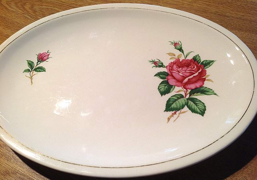 PCP181 12" Oval Vegetable Bowl by Paden City-1