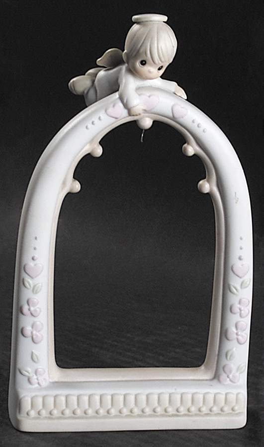 Angel on Arch Ornament Holder Trumpet-Angel Ornament Holder - Trumpet Trademark, No Box by Precious Moments-1
