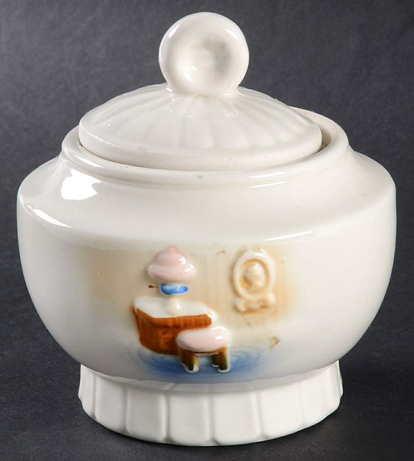 Hearth Sugar Bowl & Lid by Porcelier-1