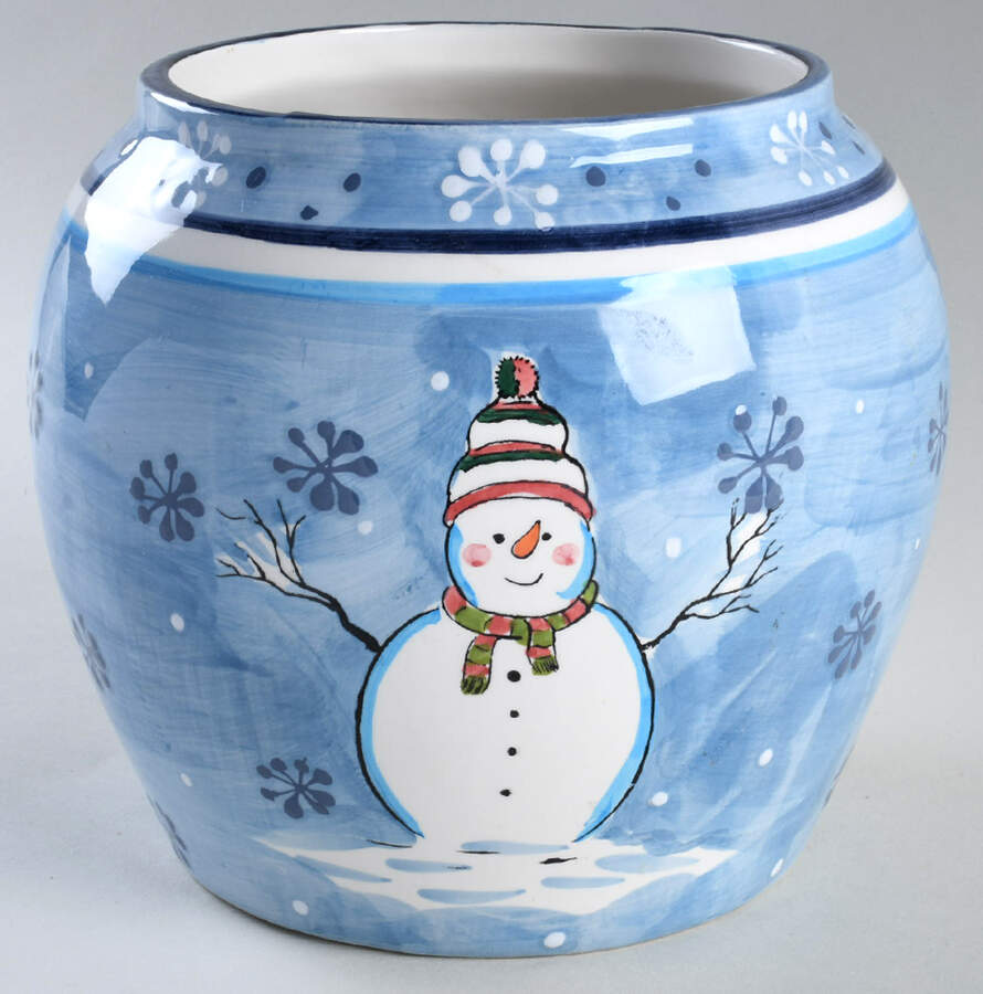 Snowman Cookie Jar No Lid by Pacific Rim-1