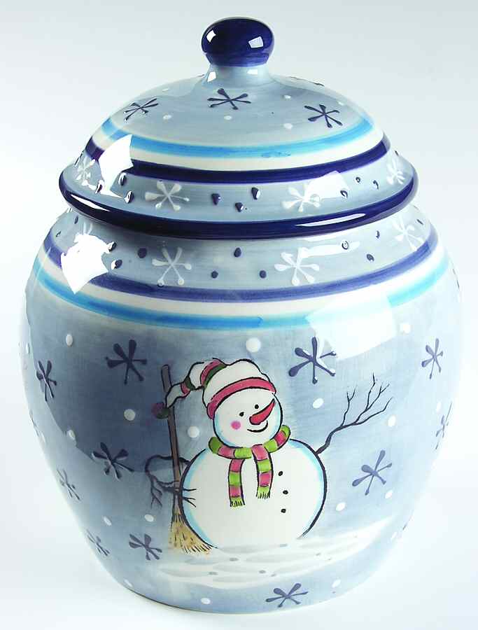 Snowman Cookie Jar & Lid by Pacific Rim-1