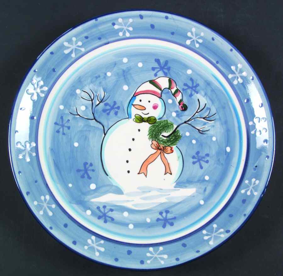 Snowman Dinner Plate by Pacific Rim-1