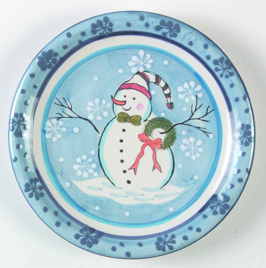 Snowman Salad Plate by Pacific Rim-1