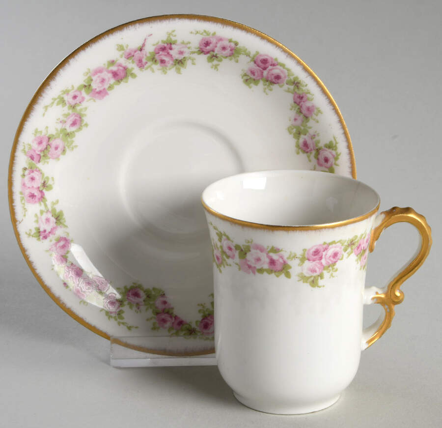 POY345 Chocolate Cup & Saucer Set by Jean Pouyat-1