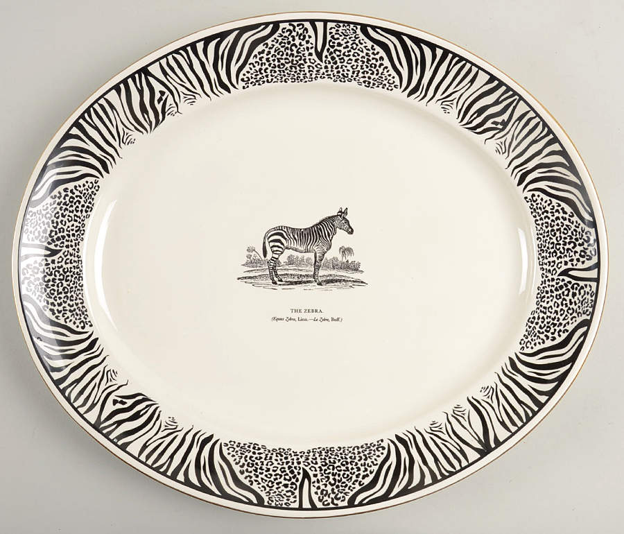Bewick's Beastes 14" Oval Serving Platter by Prinknash-1