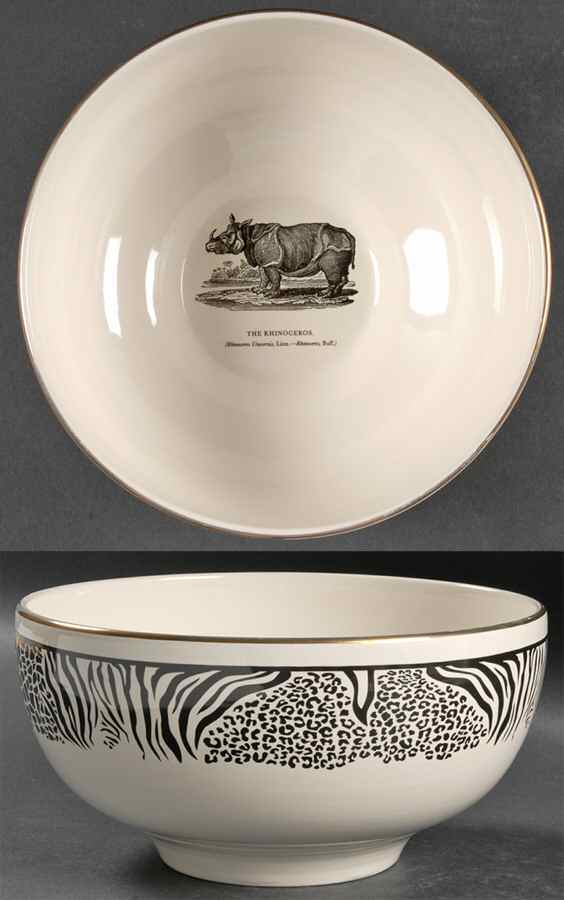 Bewick's Beastes 9" Salad Serving Bowl by Prinknash-1
