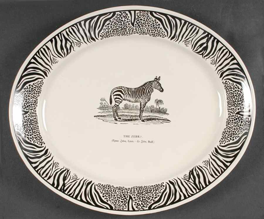 Bewick's Beastes 14" Oval Serving Platter by Prinknash-1