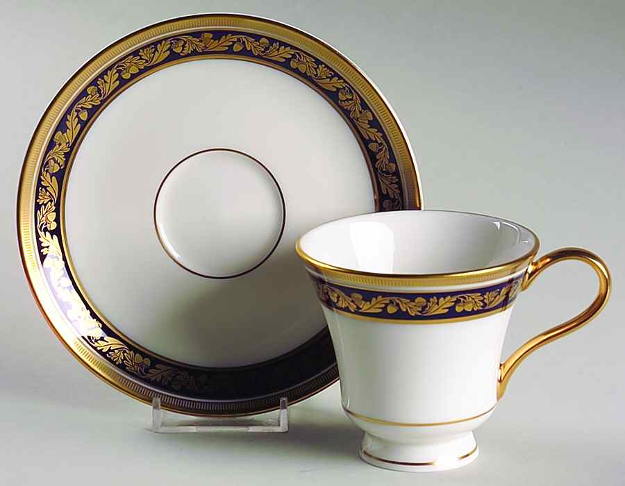 Harvest Leaf Footed Cup & Saucer Set by Pickard-1