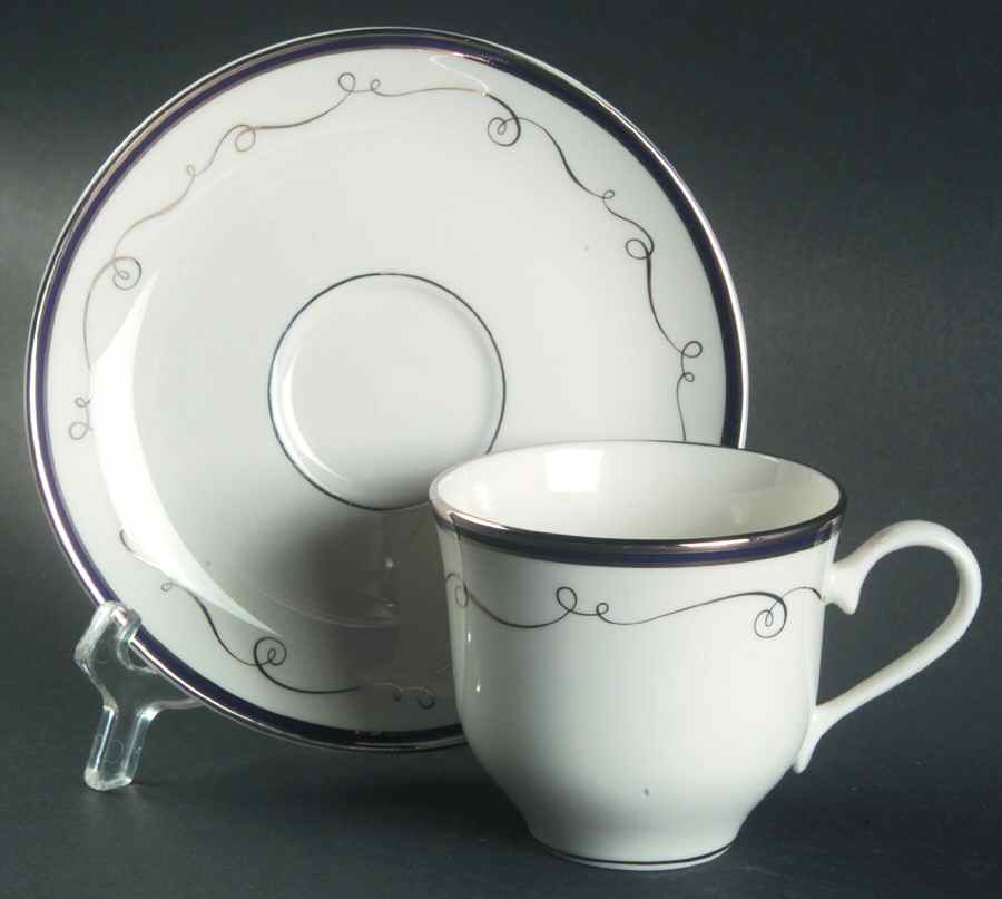 Infinity Flat Cup & Saucer Set by Pickard-1