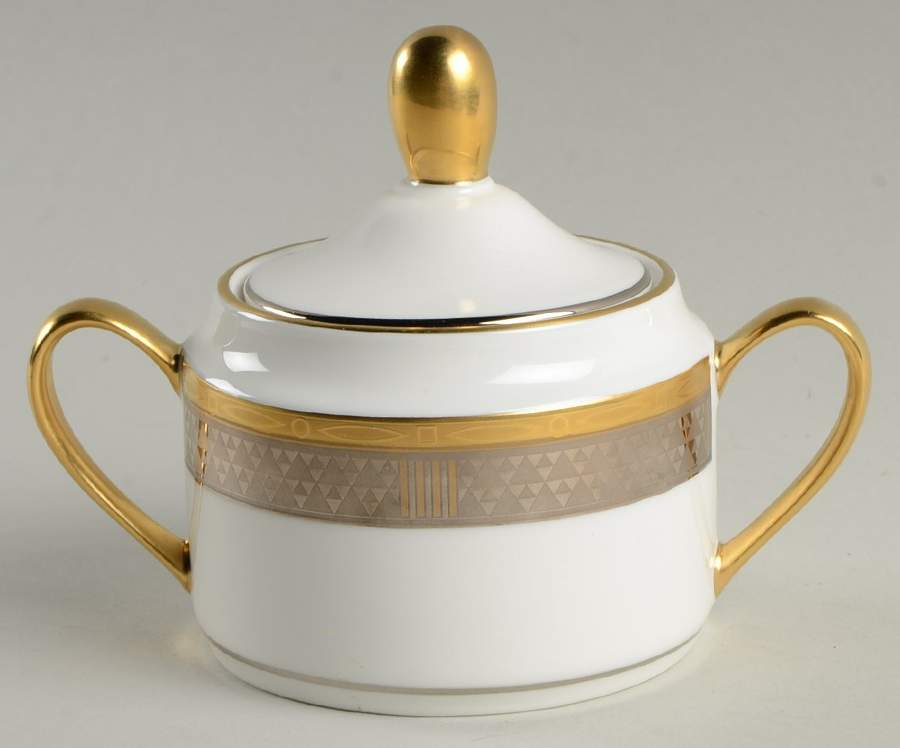 Luxor Sugar Bowl & Lid by Pickard-1