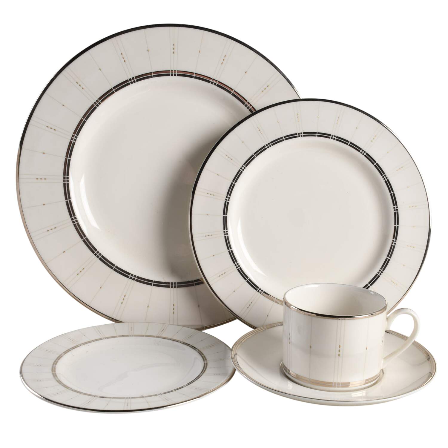 Palladium 5 Piece Place Setting by Pickard-1