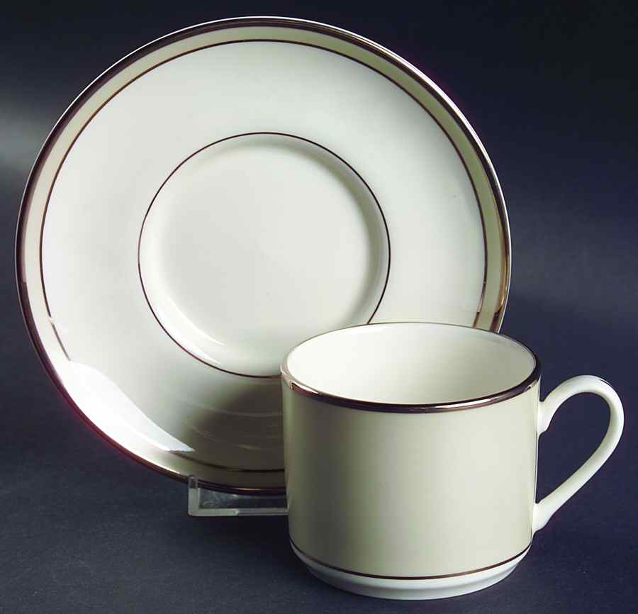Solstice Flat Cup & Saucer Set by Pickard-1