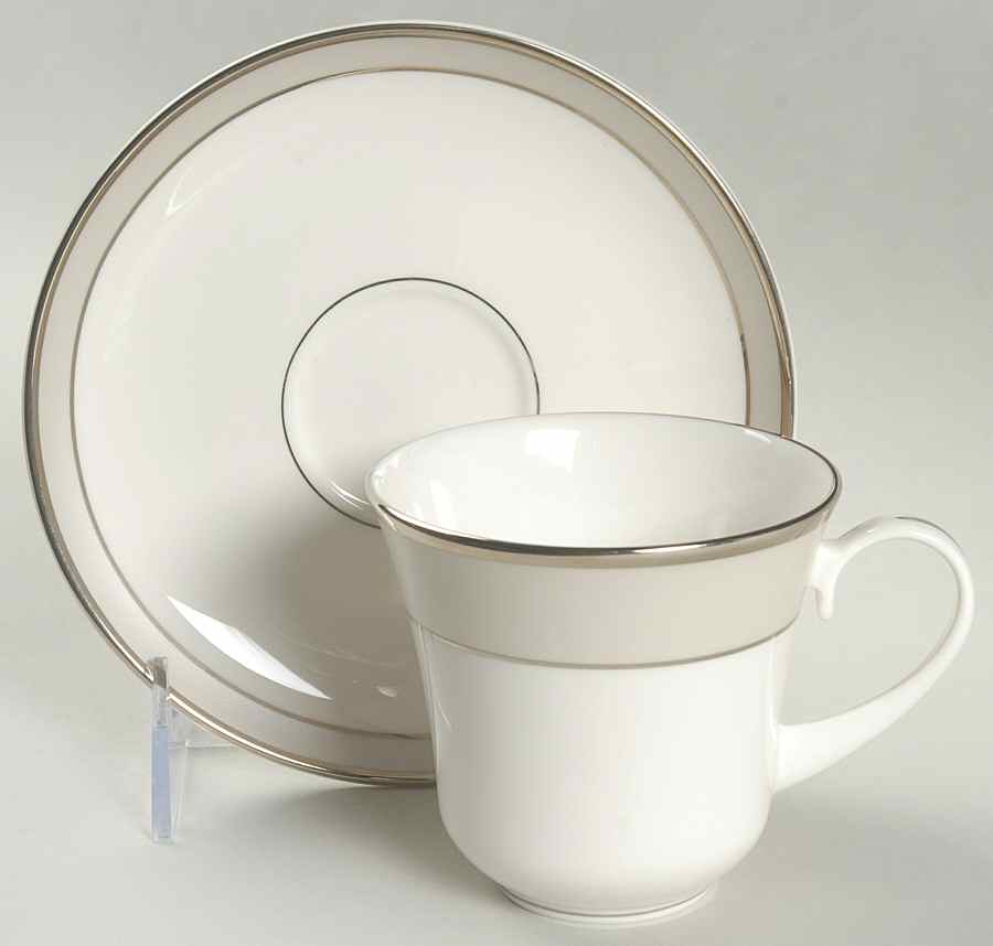 Solstice Flat Cup & Saucer Set by Pickard-1