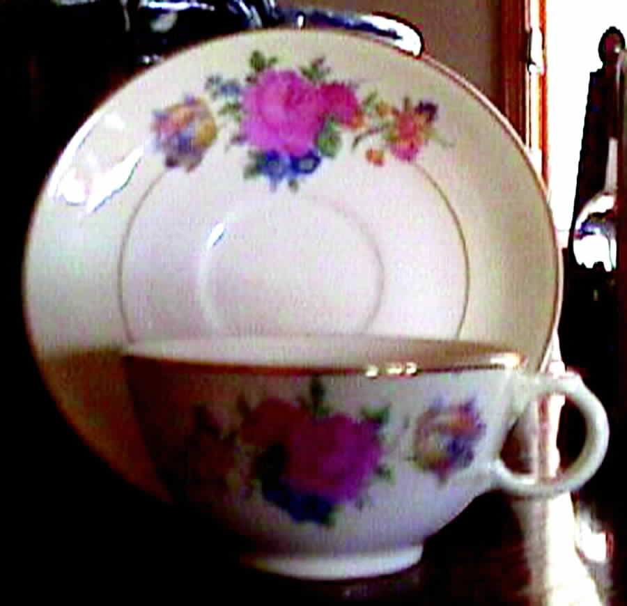 PCP185 Flat Cup & Saucer Set by Paden City-1