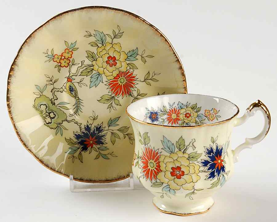 Oriental Series Footed Cup & Saucer Set by Paragon-1