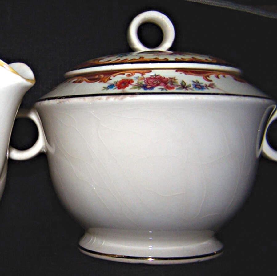PCP187 Sugar Bowl & Lid by Paden City-1