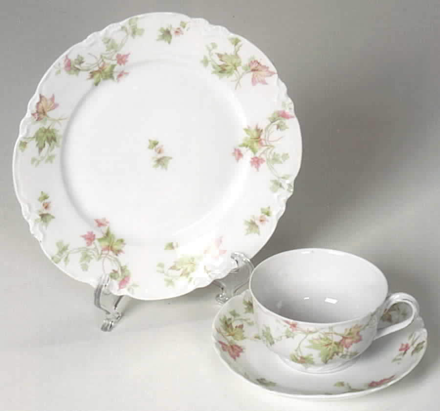 PLE4 Flat Cup & Saucer Set by Peerless (Bavaria)-1