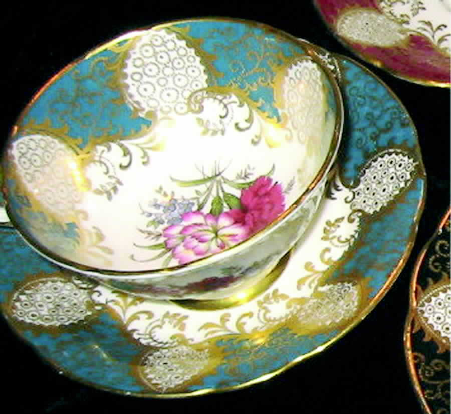 PAR77 Blue Footed Cup & Saucer Set by Paragon-1