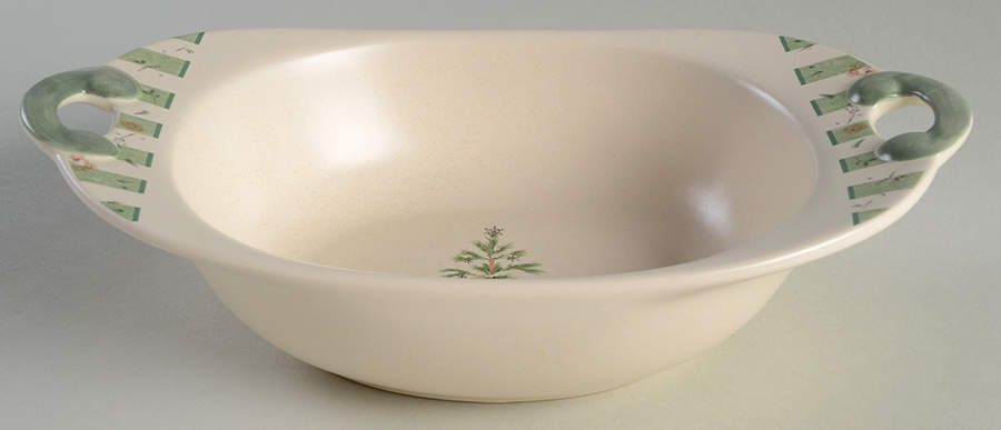 Naturewood Holiday 9" Nesting Handled Oval  Serving Bowl by Pfaltzgraff-1