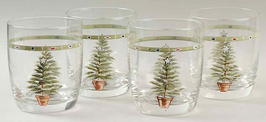 Naturewood Holiday Glass Double Old Fashioned - Set of 4 by Pfaltzgraff-1