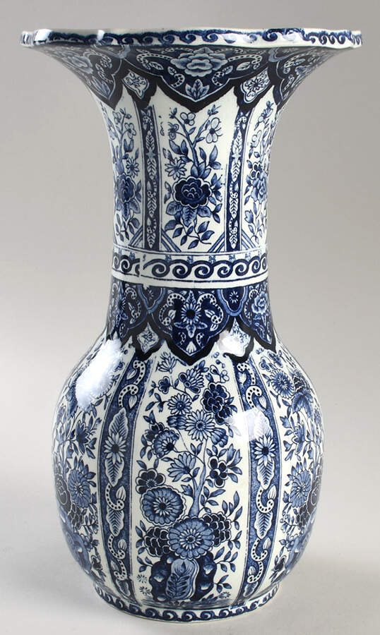 Delfts 11" Vase by Petrus Regout & Co-1