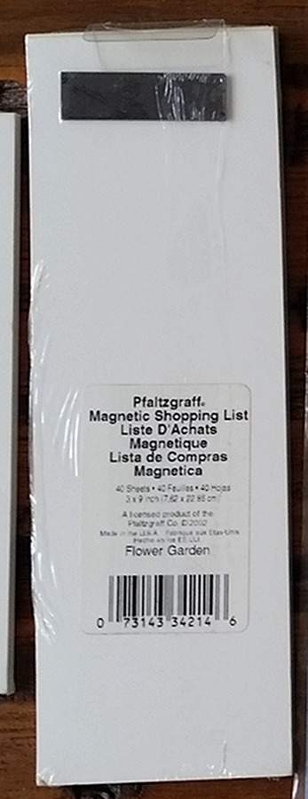Flower Garden Magnetic Shopping List Pad (Paper) by Pfaltzgraff-1