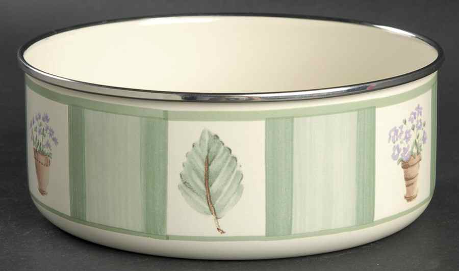 Flower Garden 6 5/8" Metal Bowl by Pfaltzgraff-1