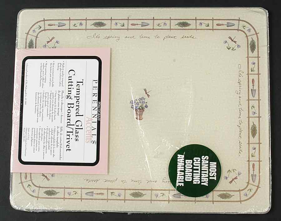 Flower Garden Rectangular Glassware Cutting Board by Pfaltzgraff-1