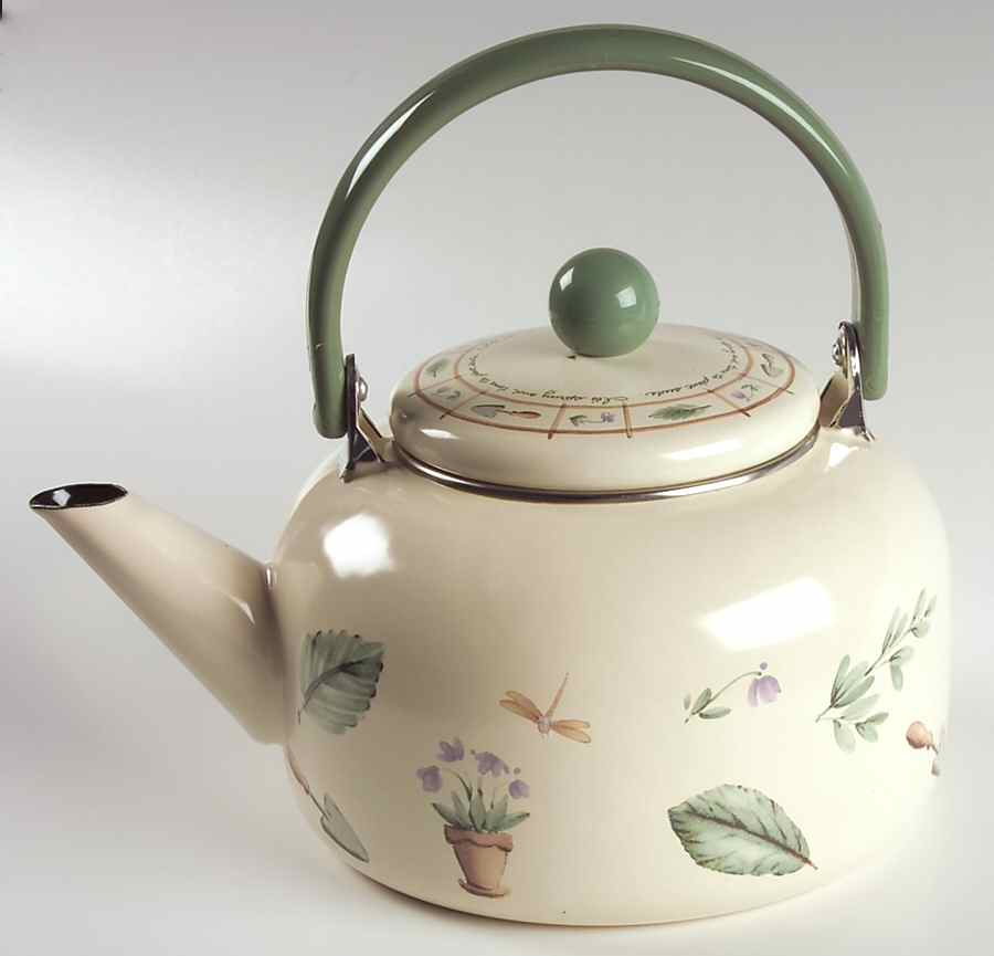 Flower Garden Metal Kettle & Lid by Pfaltzgraff-1