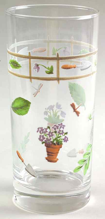 Flower Garden 14 Oz Glassware Tumbler by Pfaltzgraff-1