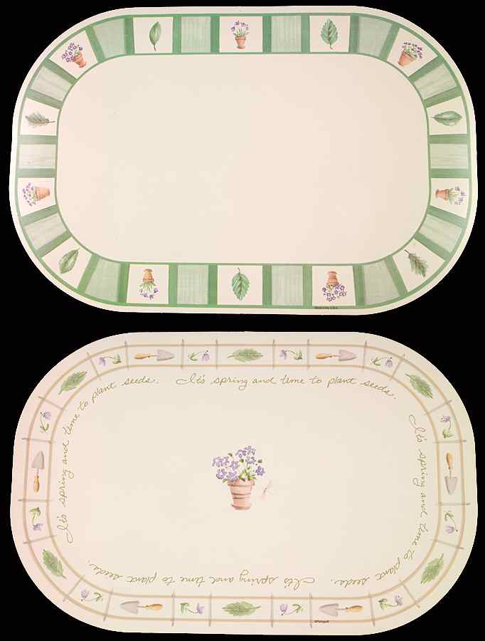 Flower Garden Reversible Vinyl Placemat by Pfaltzgraff-1