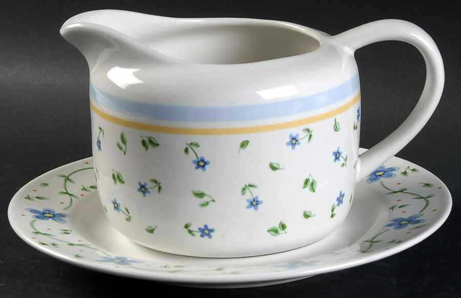 Melissa Gravy Boat & Underplate by Pfaltzgraff-1