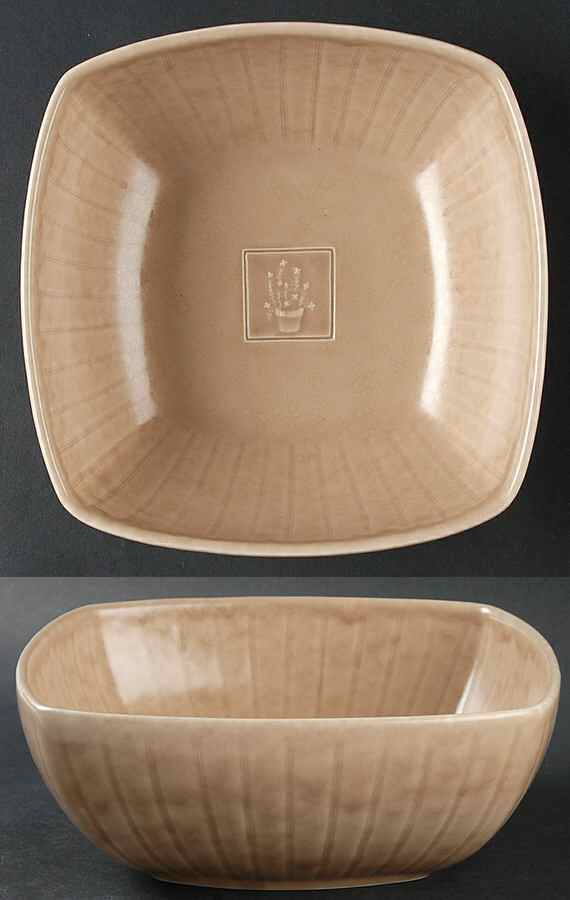 Naturewood Serenity Sand 8" Square Vegetable Bowl by Pfaltzgraff-1