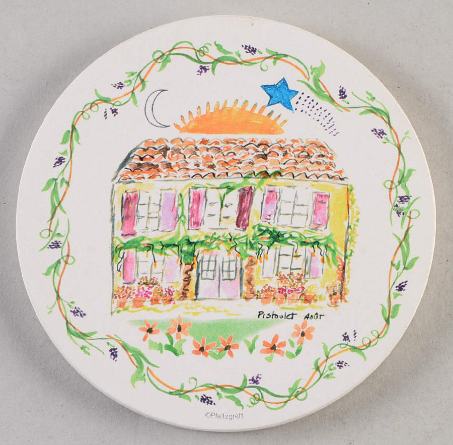 Pistoulet Round (Thirsty) Stone Coaster by Pfaltzgraff-1
