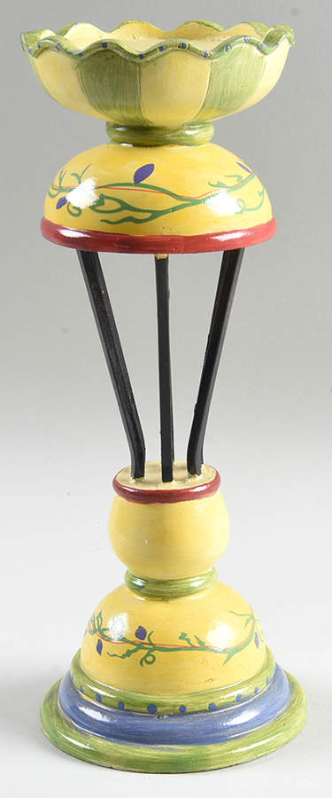 Pistoulet 10" Metal & Resin Candleholder by Pfaltzgraff-1