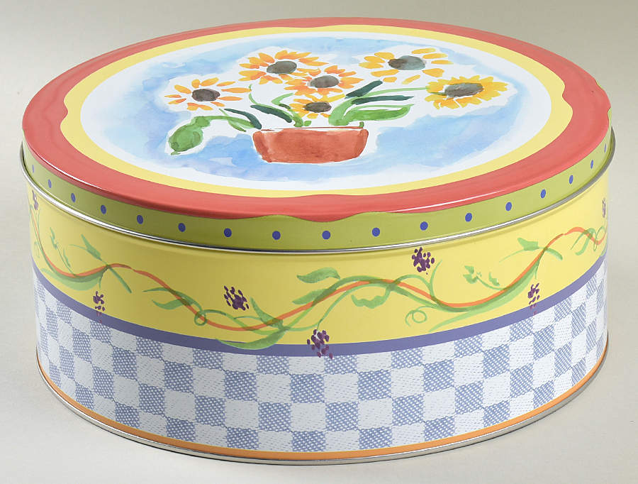 Pistoulet Round Storage Tin with Lid Large by Pfaltzgraff-1