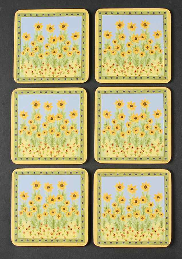 Pistoulet Square Corkback Coaster - Set of 6 by Pfaltzgraff-1