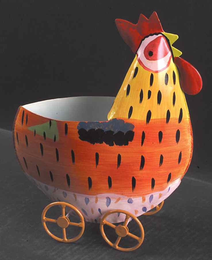 Pistoulet Metal Chicken On Wheels by Pfaltzgraff-1