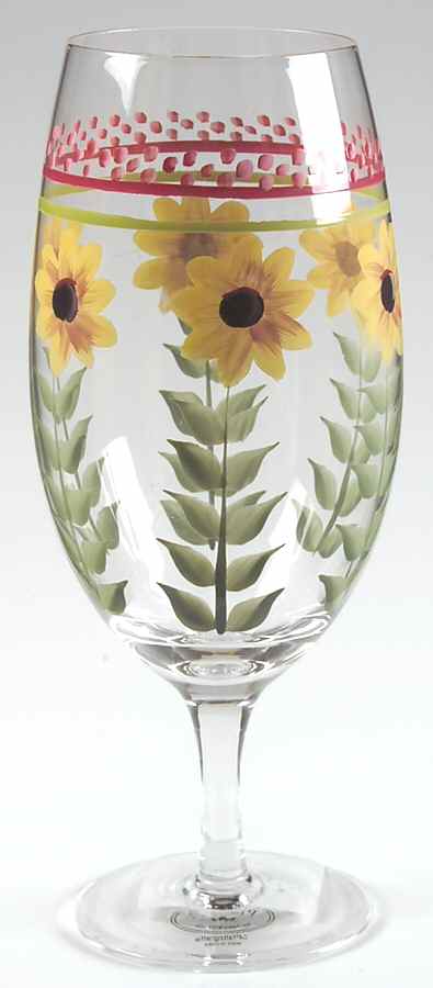 Pistoulet 16 Oz Handpainted Goblet Glassware by Pfaltzgraff-1