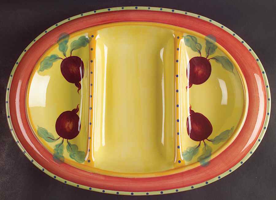 Pistoulet 3-Part Oval Divided Server by Pfaltzgraff-1