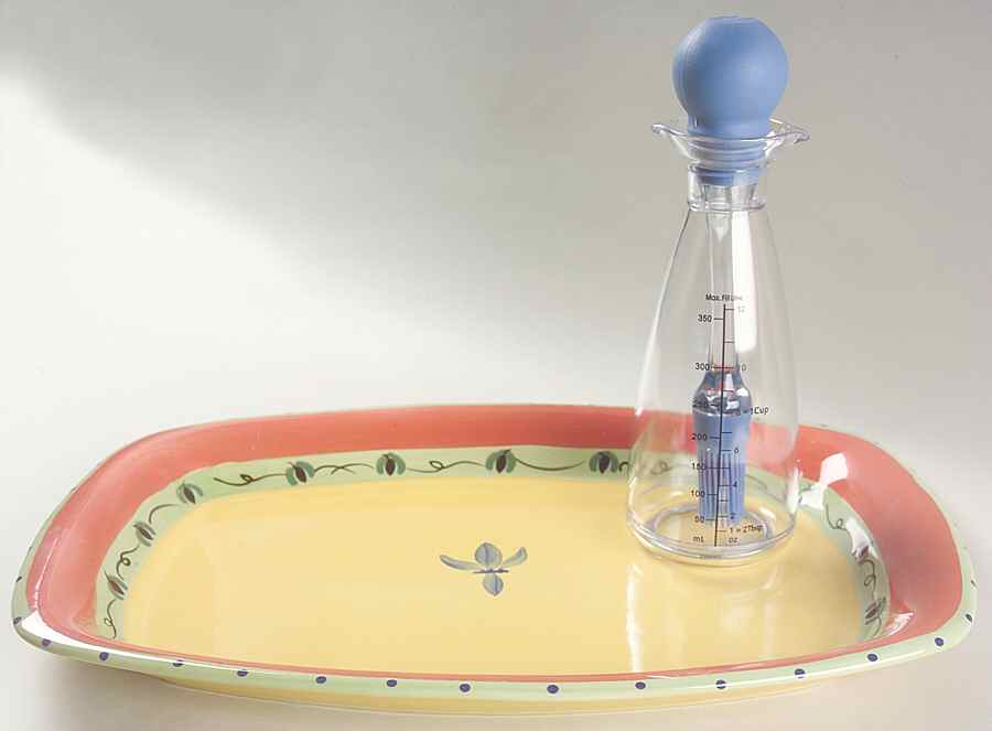 Pistoulet 2 Pc Barbeque Set (16" Platter & Glass Bottle) by Pfaltzgraff-1