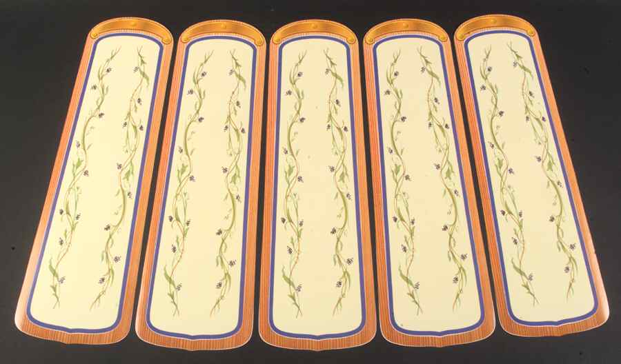 Pistoulet Package of 5 Fan Blade Appliques by Pfaltzgraff-1
