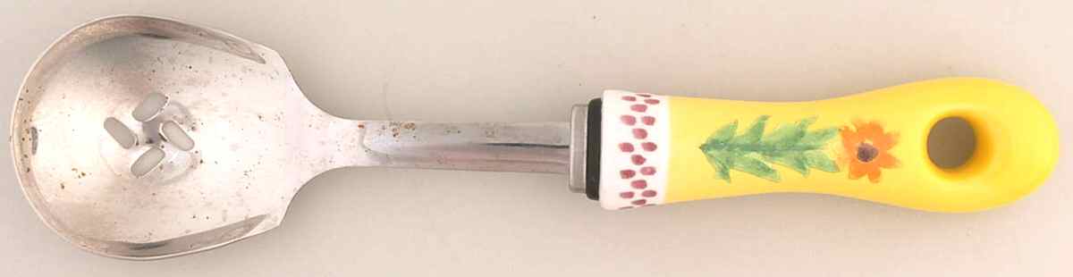 Pistoulet Slotted Serving Spoon with Stainless Bowl by Pfaltzgraff-1