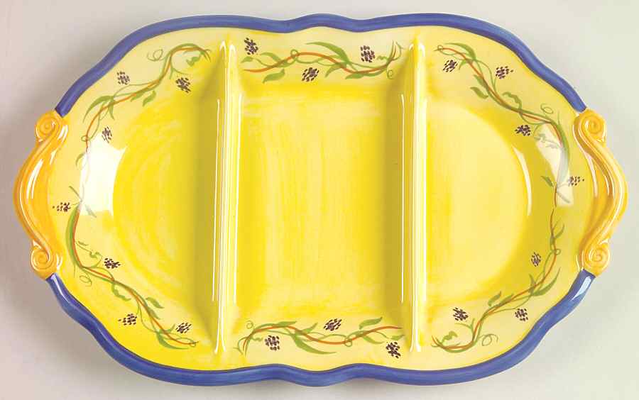 Pistoulet 3 Part Divided Snack Plate by Pfaltzgraff-1