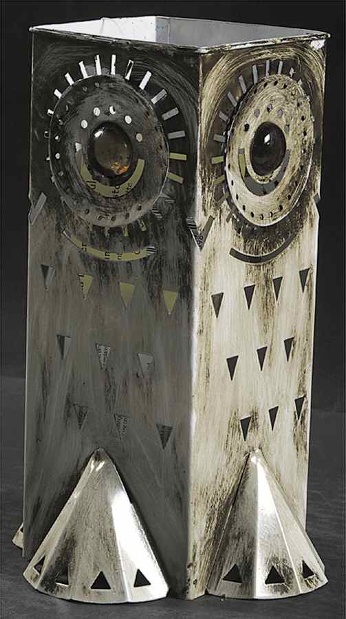 Pistoulet Metal Owl Lantern (Holds Votive) by Pfaltzgraff-1